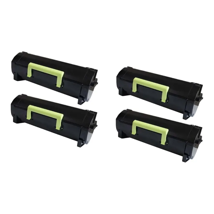 Pack 4 tóner compatibles Lexmark MS310 / MS312 / MS410 / MS415 / MS510 / MS610 negro