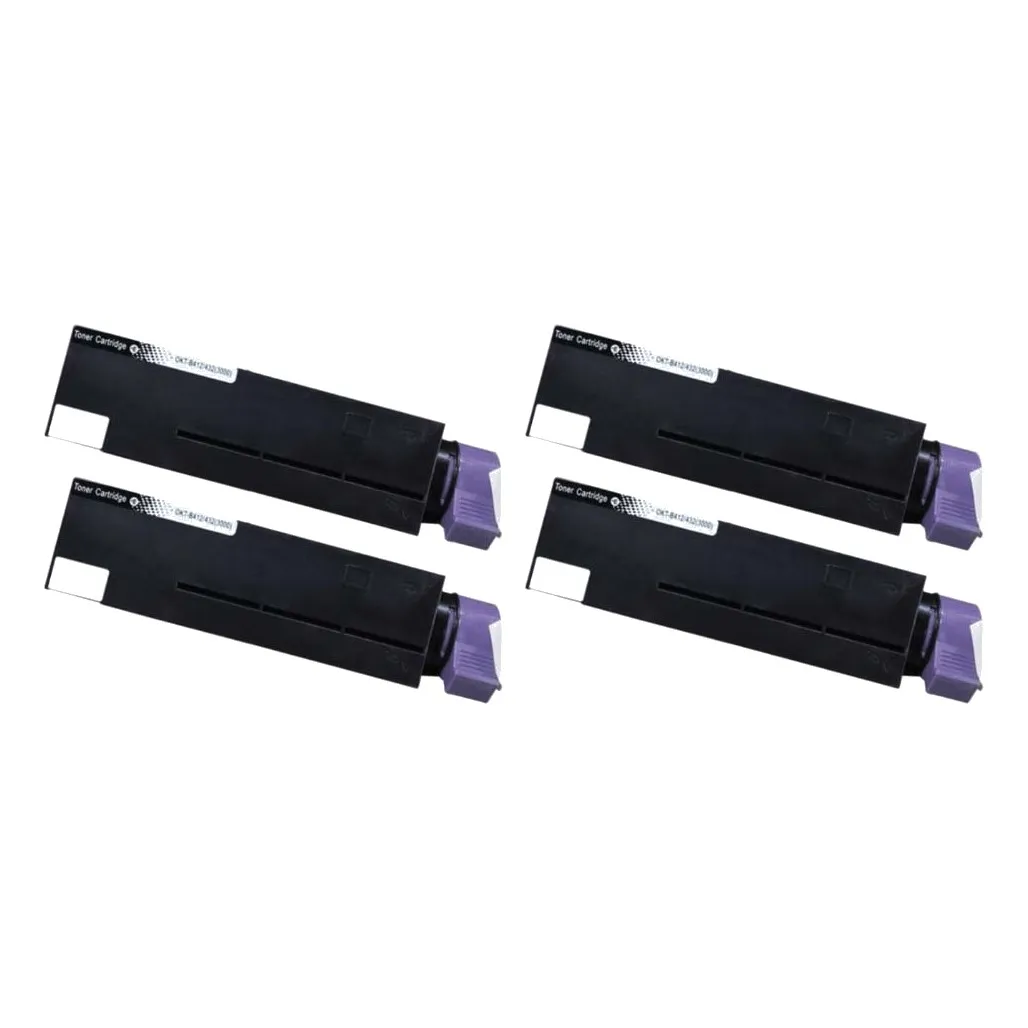 Pack 4 tóner compatibles OKI B412 / B432 / B512 / MB472 / MB492 / MB562 (3K) negro