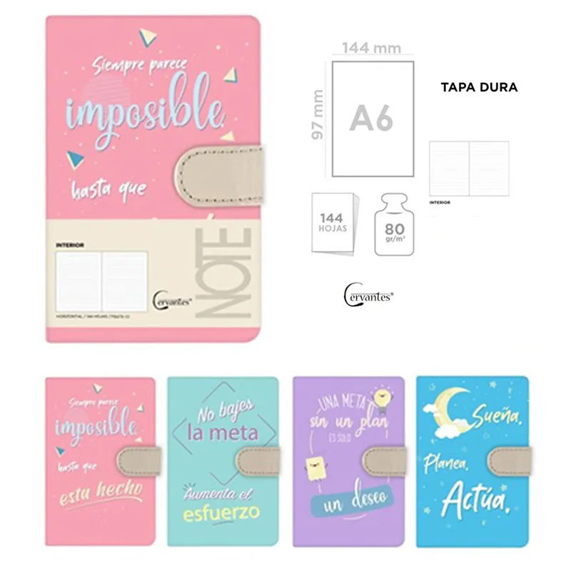 Cuaderno de Notas Frases A6 Cervantes