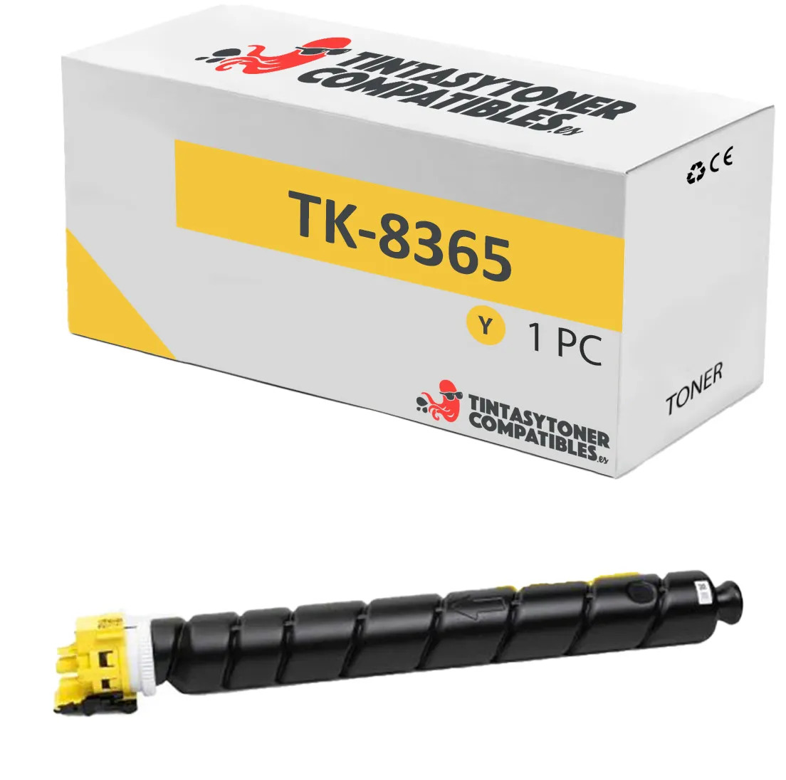 Tóner compatible Kyocera 1T02YPYNL0 Amarillo · 12.000 páginas