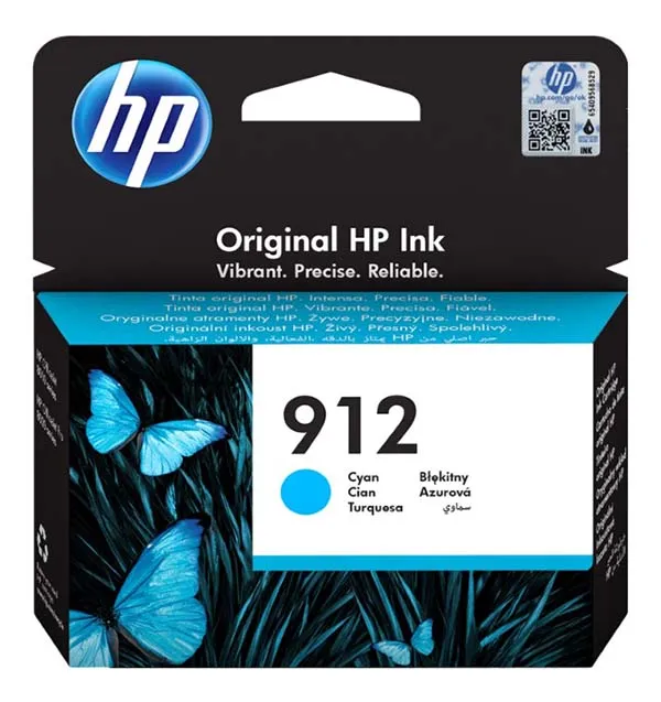 Cartucho de tinta original HP 912 cian · 3YL77AE