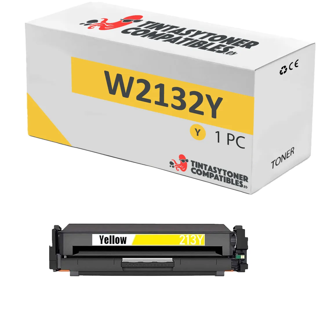 Tóner compatible HP HPW2132Y Amarillo · 12.000 páginas