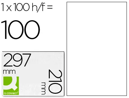 Etiqueta adhesiva Q-Connect 210X297 A4