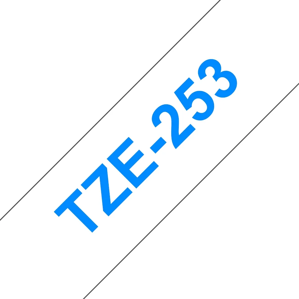 Cinta compatible Brother TZE-253 Azul / Blanco TZ-253 azul / blanco