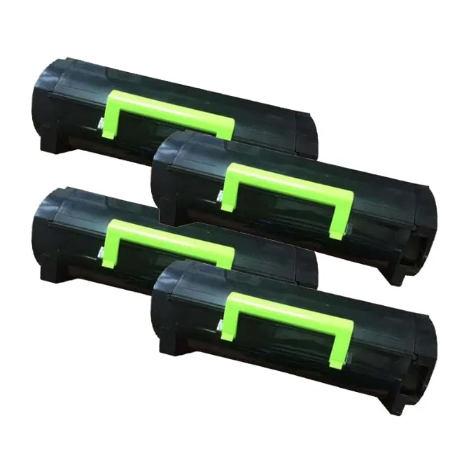 Pack 4 tóner compatibles Lexmark MS410 / MS415 / MS510 / MS610 negro