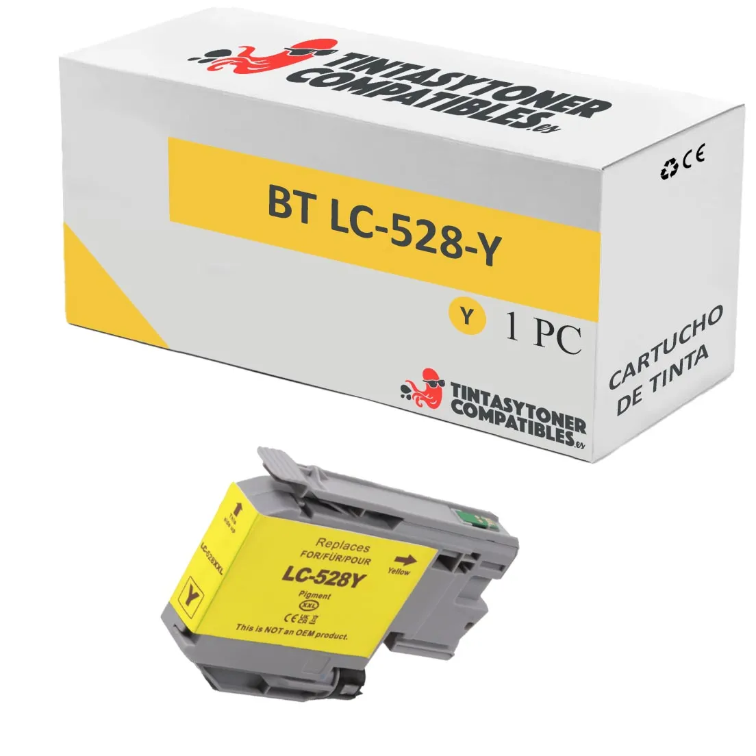 Cartucho de tinta compatible Brother LC528Y · 5.000 páginas