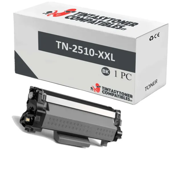 Produto Tóner compatible Brother TN2510XXL(P) Negro · 5.000 páginas Imagem