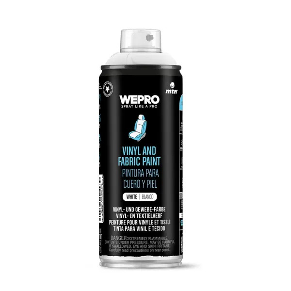 Producto Spray de Pintura Vinilo para Cuero y Piel Color Blanco MTN WEPRO Imagen