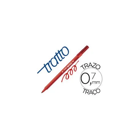 Produto ROTULADOR  TRATTO OFFICE FINE PUNTA DE FIBRA TRAZO 0,7mm ROJO Imagem