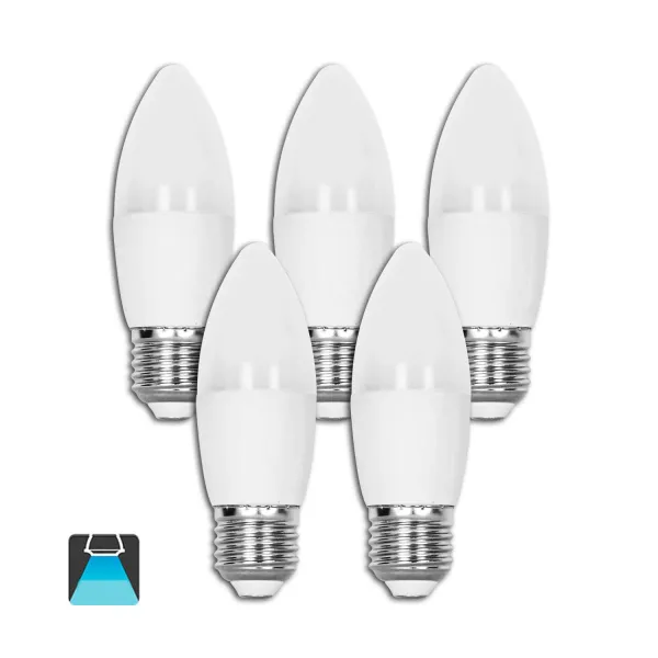 Producto Bombilla LED A5 C37 / 6W E27 luz blanca 6400K (pack 5 unidades) Imagen