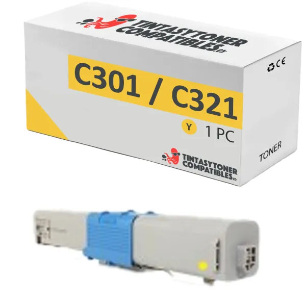 Produto Tóner compatible OKI 44973533 Amarillo · 1.500 páginas Imagem