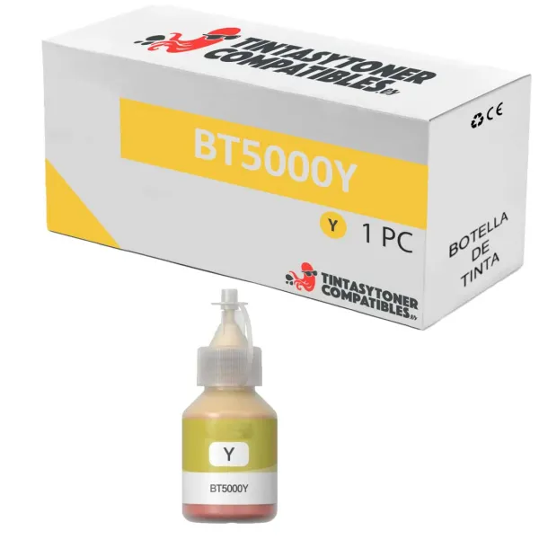 Producto Botella de tinta compatible Brother BT5000Y Amarillo · 485000 ml Imagen
