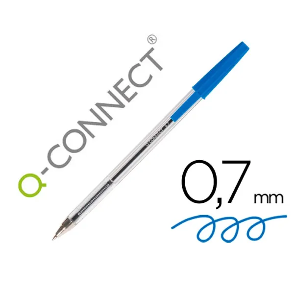 Producto Boligrafo transparente Q-Connect azul medio Imagen
