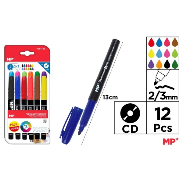 Producto Marcador Permanente 12 Uds. Pack Ahorro Imagen