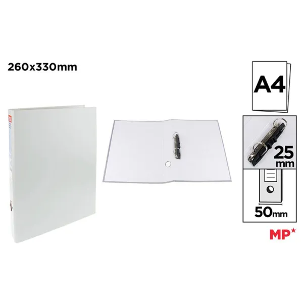 Produto Carpeta de Cartón Fº 2 Anillas Blanca Imagem