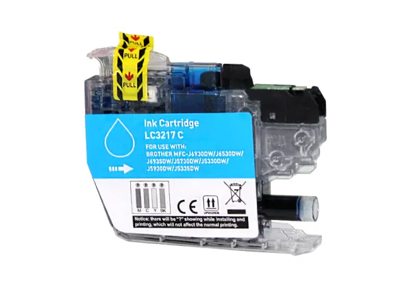 Produto Cartucho de tinta compatible Brother LC3217C Cian · 10 ml Imagem