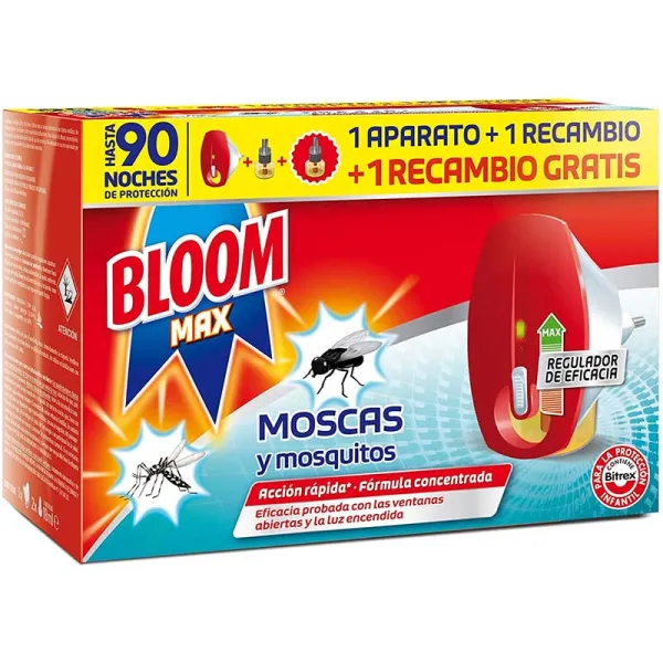 Produto BLOOM MAX INSECTICIDA ELÉCTRICO + 1 APARATO + 2 RECAMBIOS Imagem