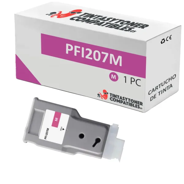 Produto Cartucho de tinta compatible Canon PFI207M Magenta · 300 ml Imagem