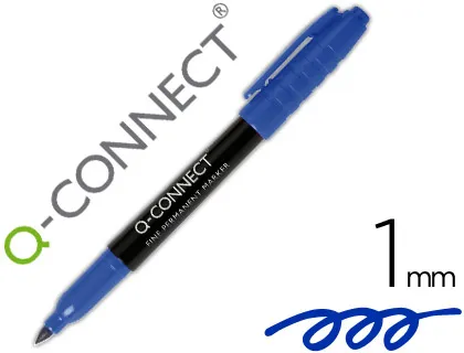 Producto Rotulador Q-Connect fibra permanente 1,0mm azul Imagen