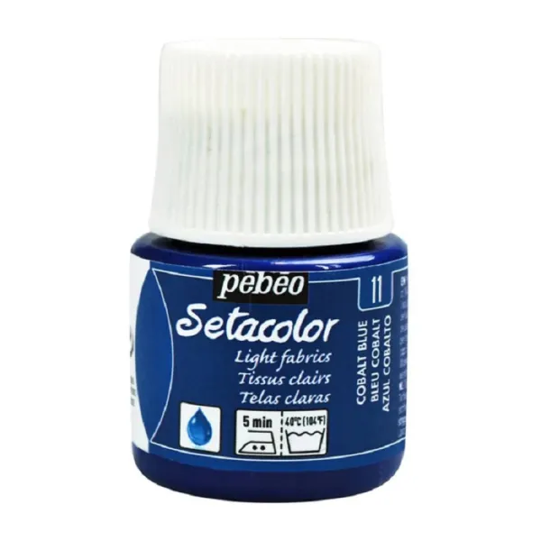 Producto Pintura Pébéo Setacolor Tejidos Claros Azul Cobalto 45 ml Imagen