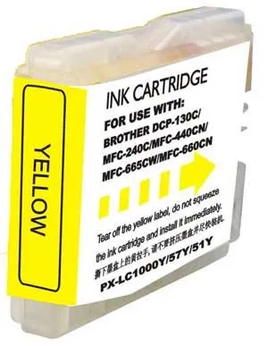 Produto Cartucho de tinta compatible Brother LC1000Y Amarillo · 266 ml Imagem