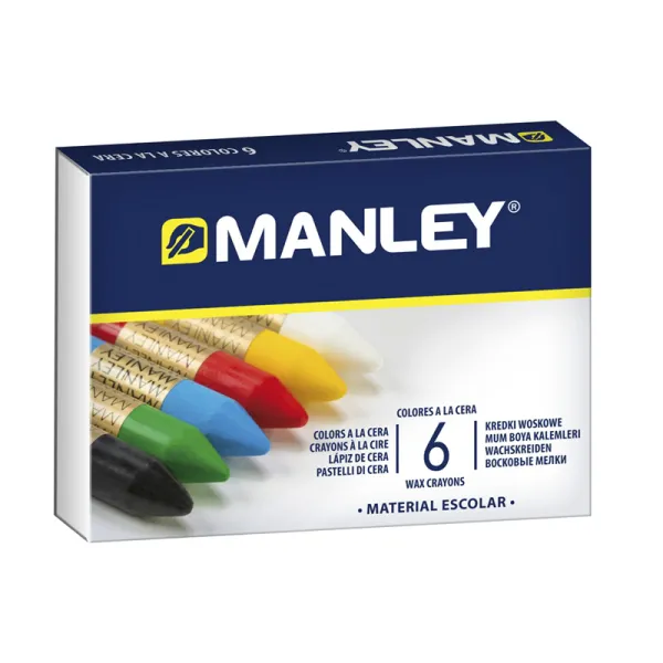 Producto Pack de 6 Ceras Blandas de Trazo Suave Manley Imagen