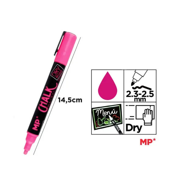 Producto Marcador Tiza Líquida Rosa Limpieza en Seco Imagen