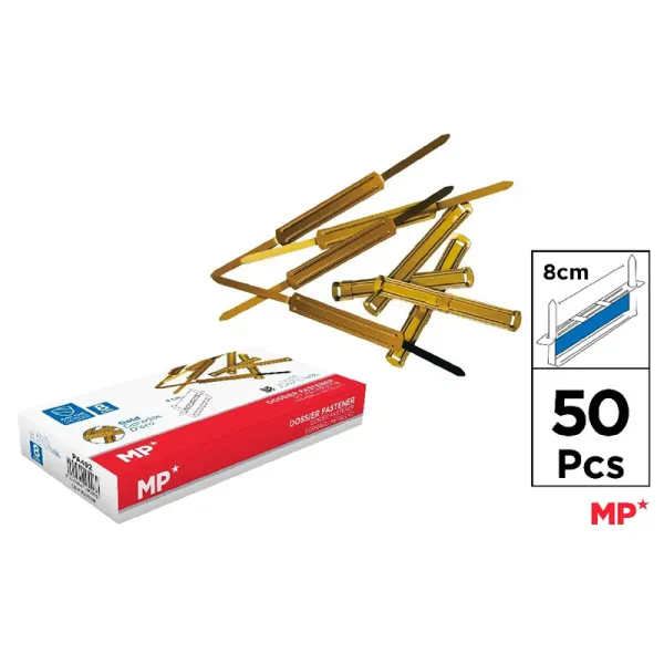 Produto Encuadernadores Fastener Dorados 80mm 50u MP Imagem