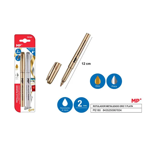Produto Pack de Rotulador Metalizado Oro y Plata Imagem