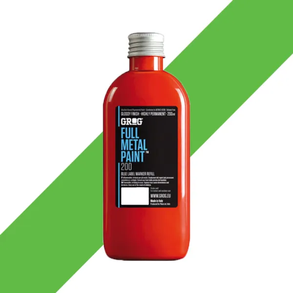 Produto GROG Full Metal Paint Neon Green 200 ml Imagem