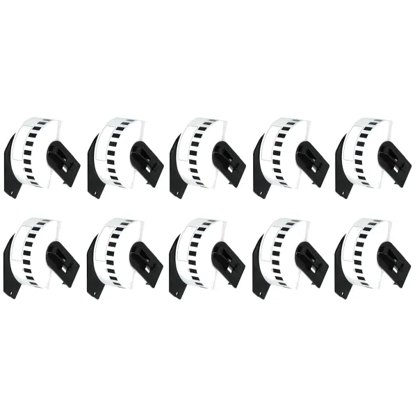 Producto Pack 10 cintas compatibles Brother DK-22210 Cinta Continua blanco Imagen