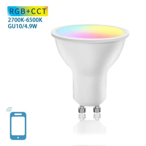 Produto Bombilla Led Wifi GU10 4,9W RGB+CCT Imagem
