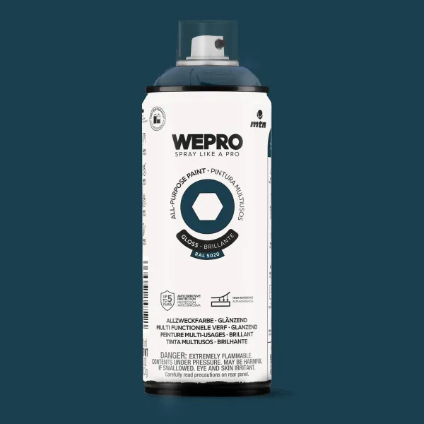 Producto Spray MTN WEPRO Solvent Brillante AZUL MOANA - RAL 5020 Imagen