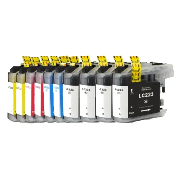 Producto Pack 10 cartuchos de tinta compatibles Brother LC-223 amarillo, magenta, negro y cian Imagen