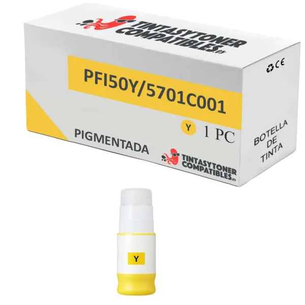 Producto Botella de tinta compatible Canon PFI050Y · 70 ml Imagen