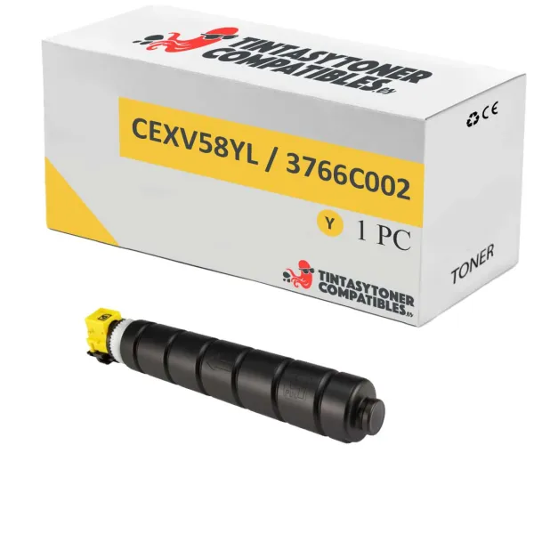 Produto Tóner compatible Canon 3766C002 Amarillo · 60.000 páginas Imagem