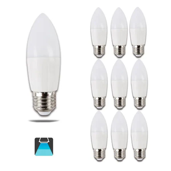 Producto Bombilla LED A5 C37 / 5W E27 luz blanca 6400K (pack 10 unidades) Imagen