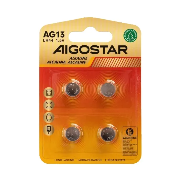 Produto Pila de botón AG13 LR44 de 1,5V 4 Unidades Imagem