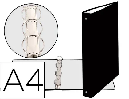Producto Carpeta de 4 anillas redondas color negro Imagen