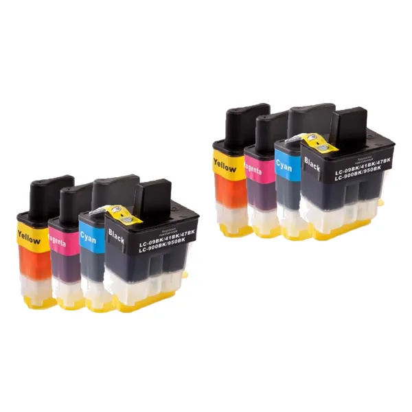 Producto Pack 8 cartuchos de tinta compatibles Brother LC900 amarillo, magenta, negro y cian Imagen