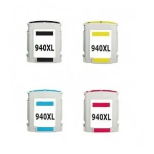 Producto Pack 4 cartuchos de tinta compatibles HP 940 XL amarillo, magenta, negro y cian Imagen