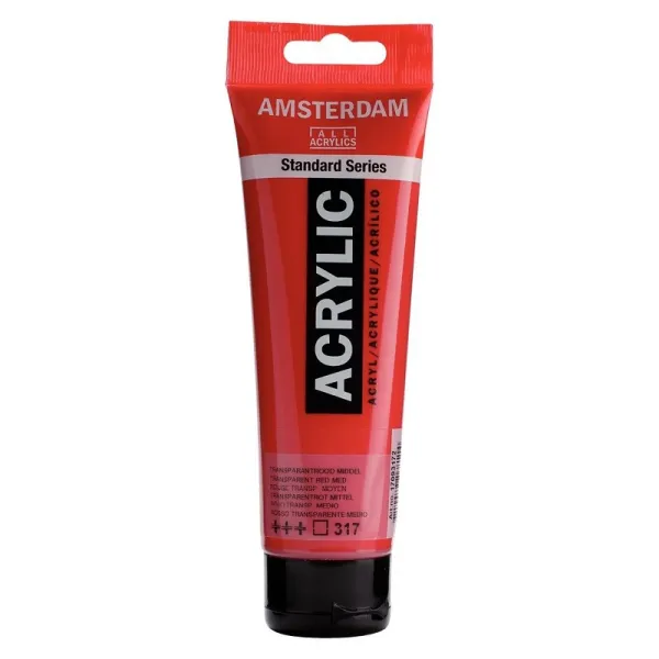 Product Amsterdam Pintura Acrílica Rojo Transparente Medio 120 ml Image