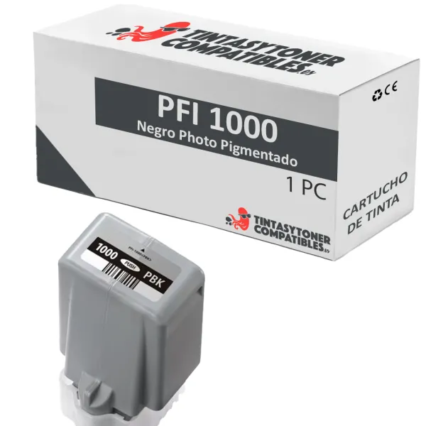 Producto Cartucho de tinta compatible Canon PFI1000PBK · 80 ml Imagen