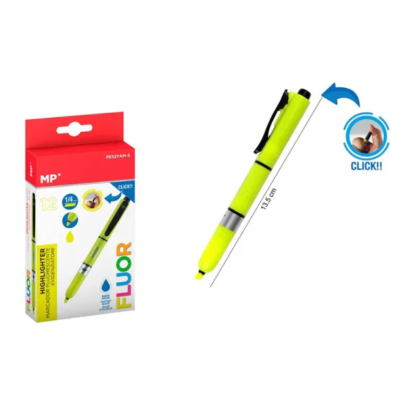 Producto Marcador Fluorescente Retráctil Amarillo Imagen