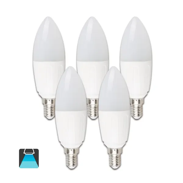 Producto Bombilla LED A5 C37 / 7W E27 luz blanca 6400K (pack 5 unidades) Imagen