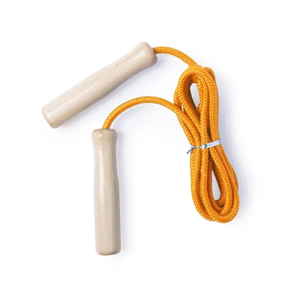 Producto Cuerda de Comba Naranja con Mangos de Madera Imagen