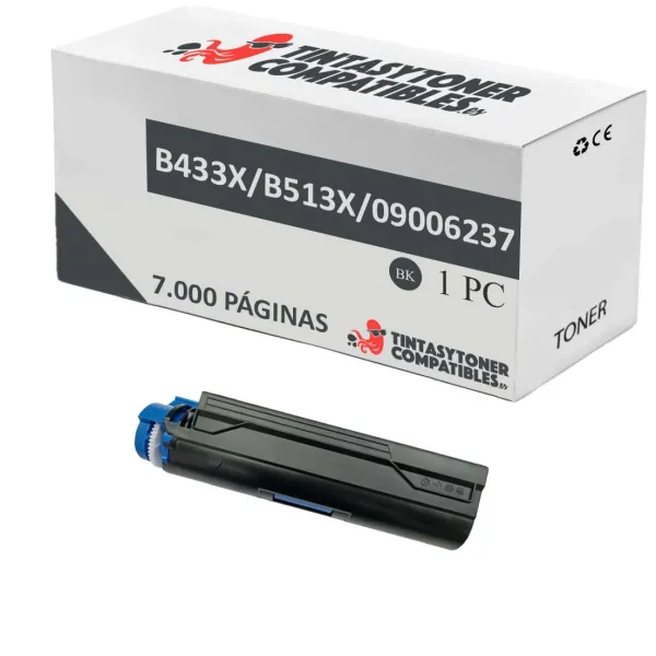 Produto Tóner compatible OKI 09006237 Negro · 7.000 páginas Imagem