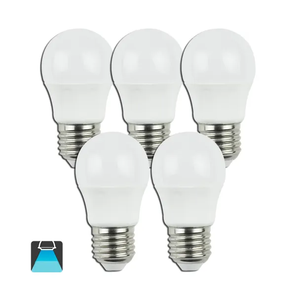 Producto Bombilla LED A5 G45 big angle / 6W E27 luz blanca 6400K (pack 5 unidades) Imagen