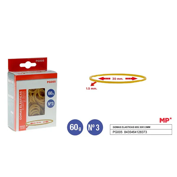 Producto Gomas Elasticas 60g 30x1.5mm Imagen