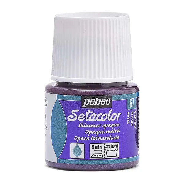 Producto Pintura Pébéo Setacolor Opaco Ciruela Tornasol 45 ml Imagen